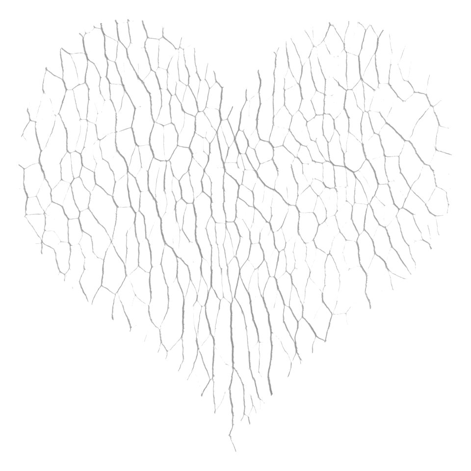 Heart with cracks