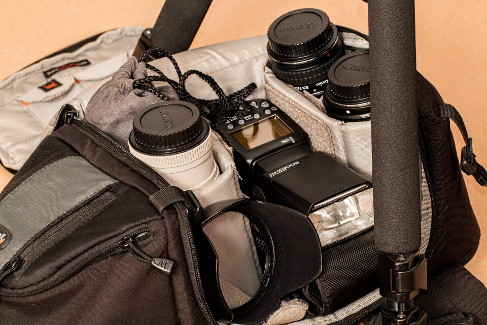 Photographer lens photo studio