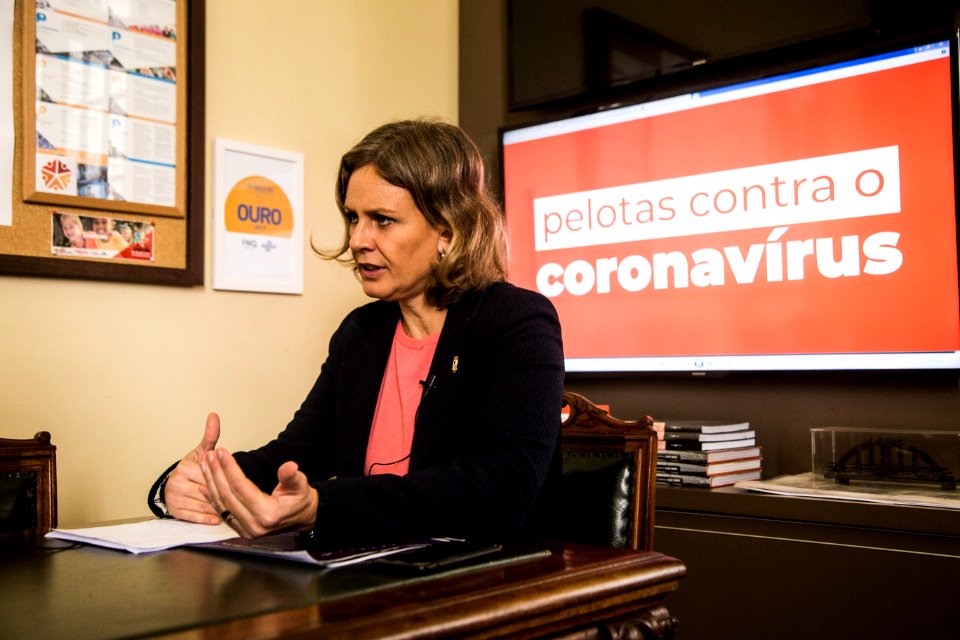 13.05.2020 - Prefeita Paula Mascarenhas durante coletiva de imprensa por videoconferência - Foto: Gustavo Vara