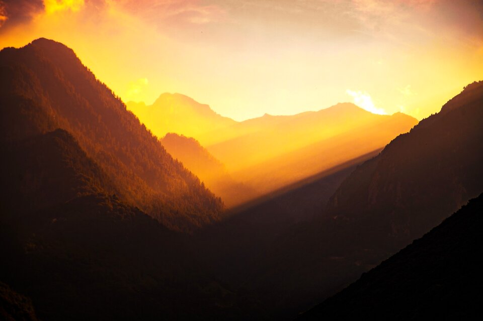 Scenic panorama haze