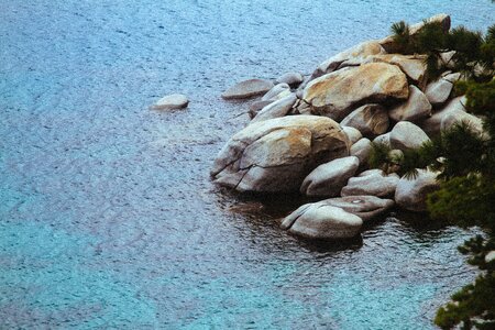 Sea boulder water photo