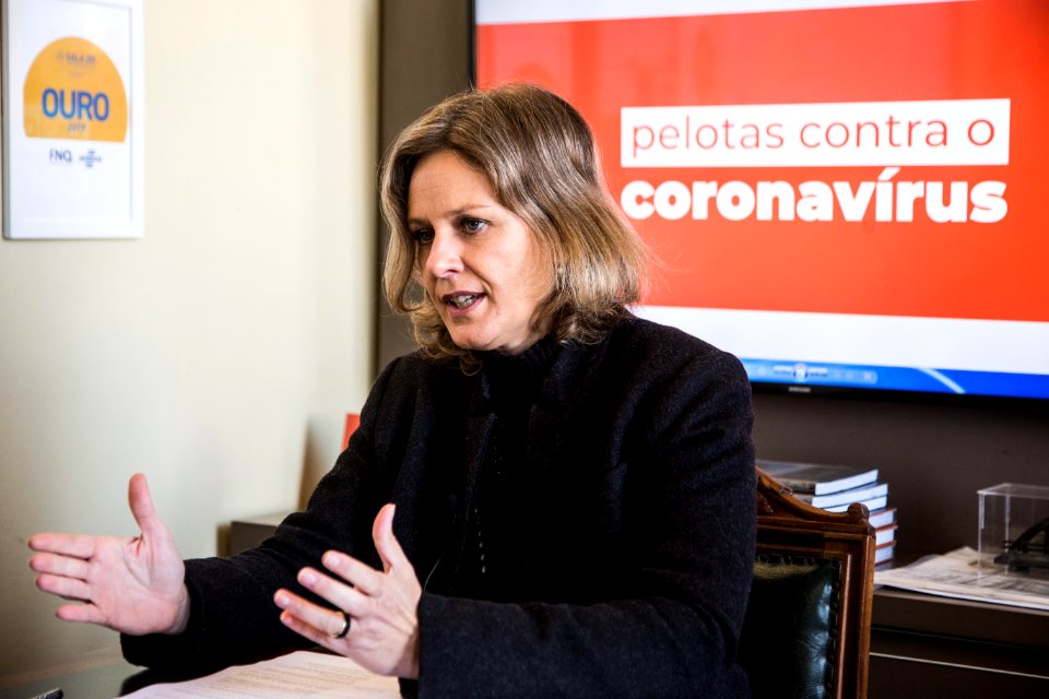 08.05.2020 - Prefeita Paula Mascarenhas em coletiva de imprensa por videoconfência - Foto: Gustavo Vara