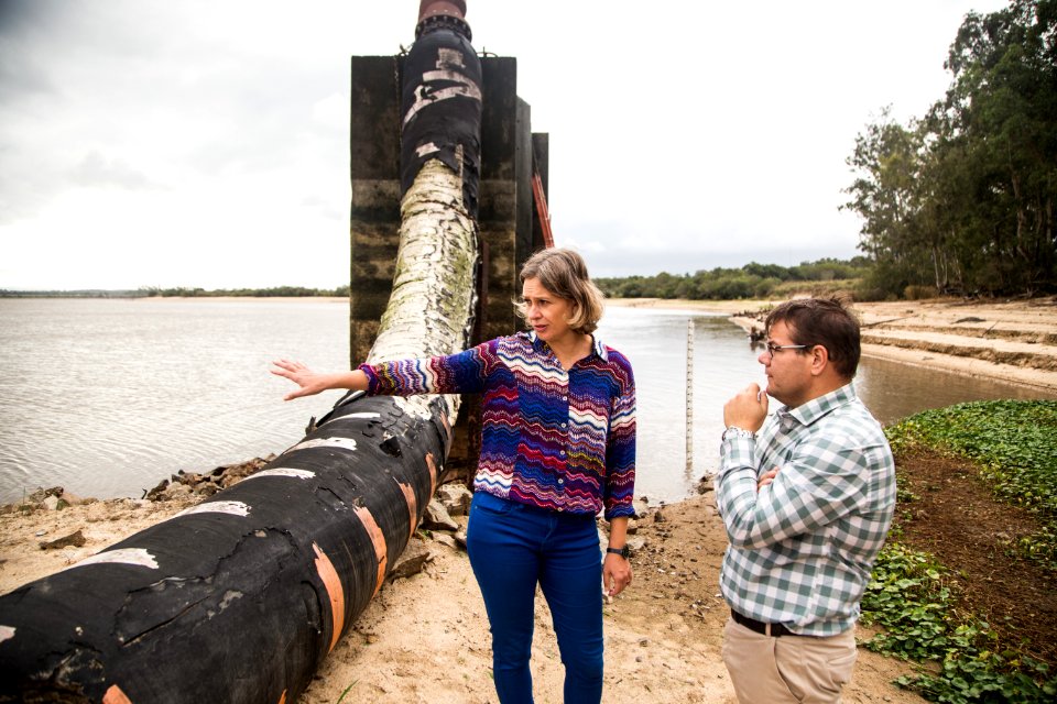 31.03.2020 - Prefeita Paula Mascarenhas realiza visita na Barragem Santa Bárbara - Foto: Gustavo Vara