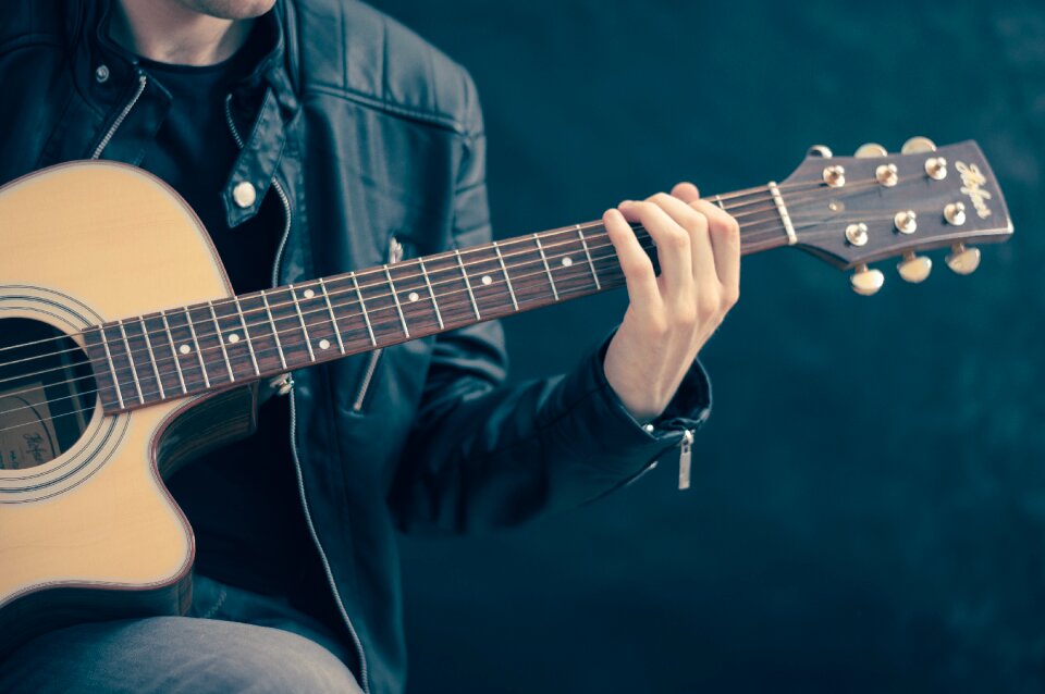 Electric guitar musician band photo