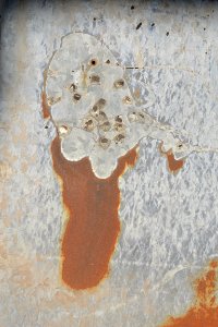 sheet with rusted surface