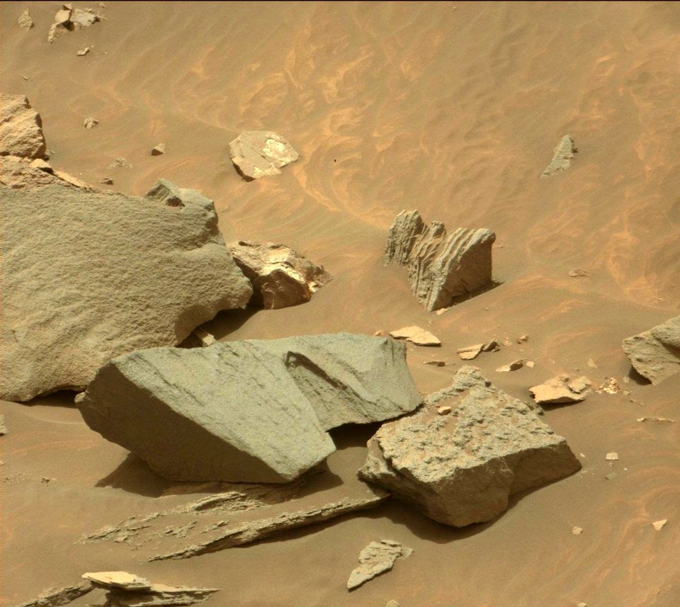 Mars rover detail. Stone tool??