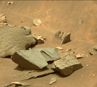 Mars rover detail. Stone tool??