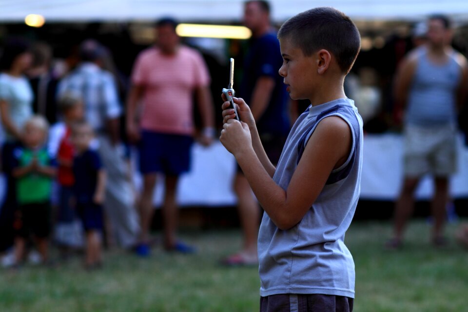 Park festival taking photo