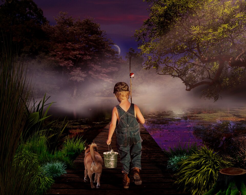 The fisherman dog walk