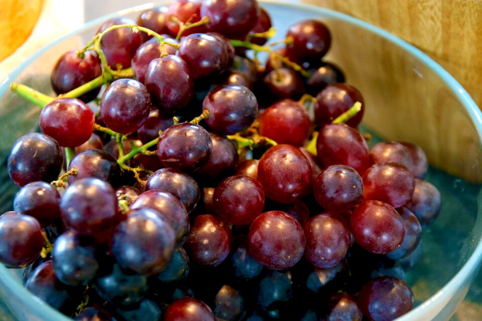 Food table grapes blue