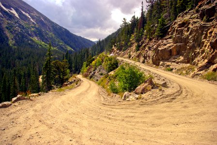 Switchback on Old Fall River Road, Rocky Mountain National Park, Colorado,  September 5, 2009 (Pentax K10D)
