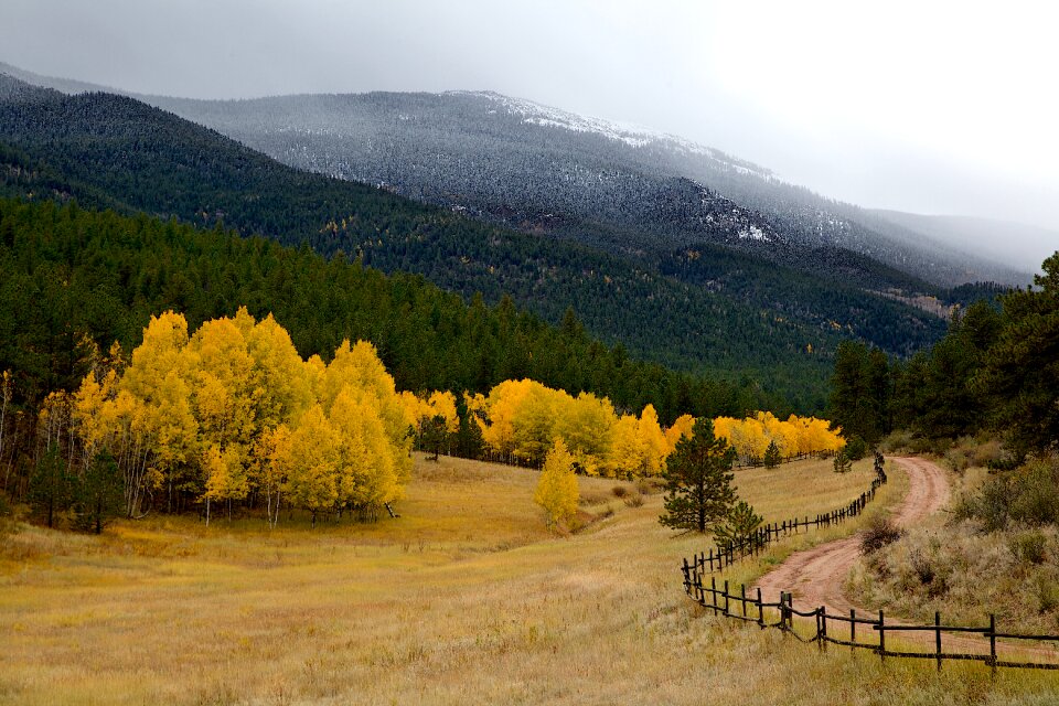 Color mountains autumn photo