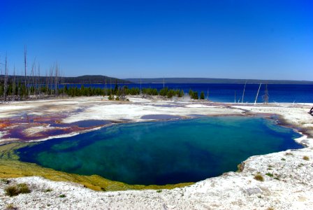 Abyss Pool, West Thumb, Yellowstone National Park (a UNESCO World Heritage Site), Wyoming, September 12, 2007 photo