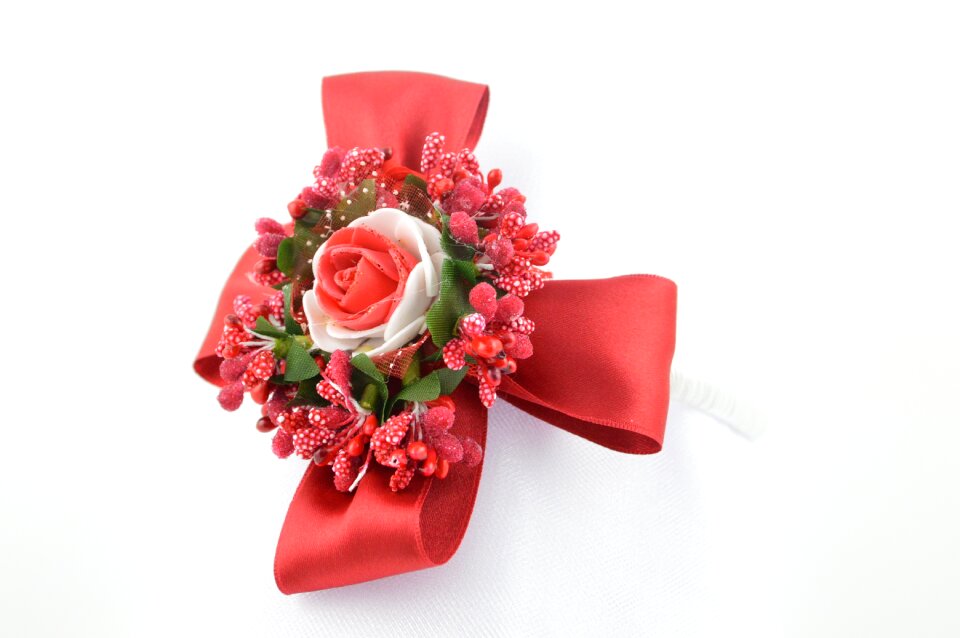Red rose hair hoop red