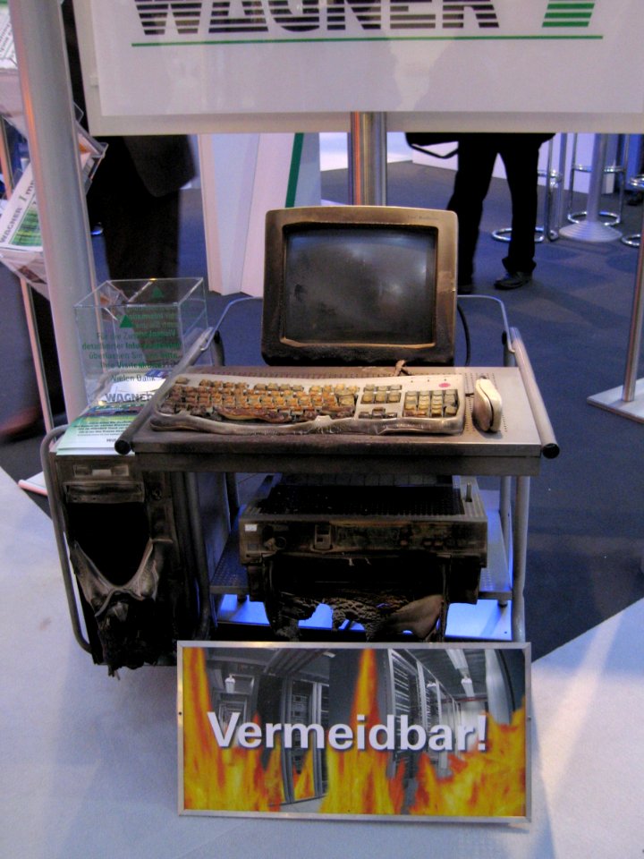 Burnt computer - CeBIT 2007