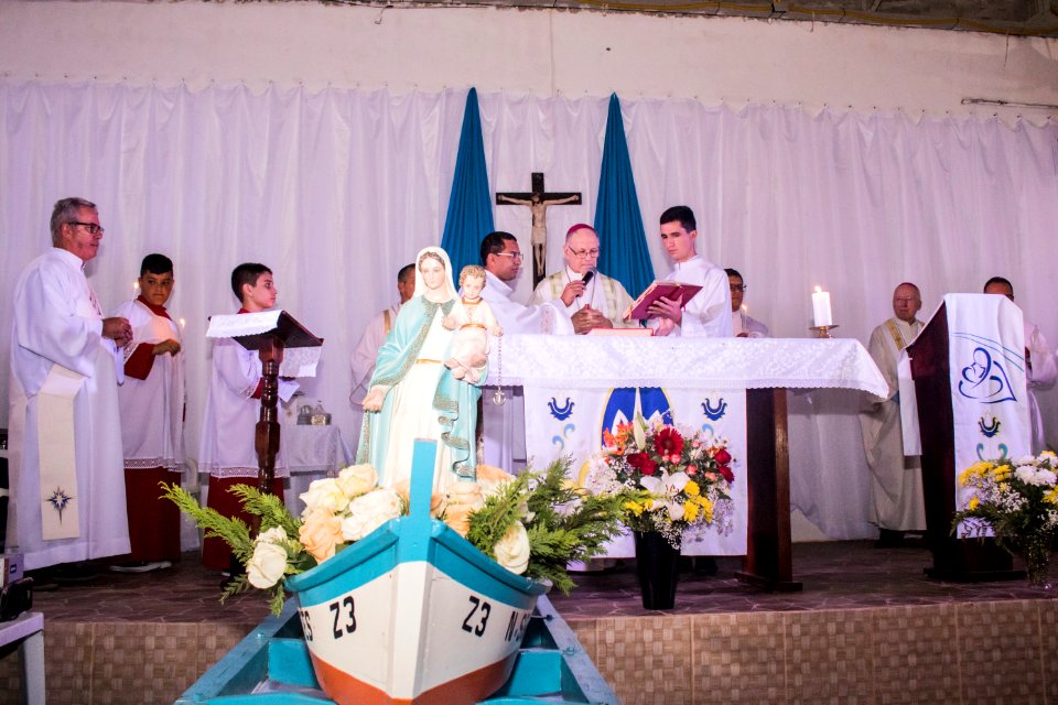02.02.2020 - Prefeita Paula Mascarenhas participa de missa solene pela 89ª Festa de Nossa Sra dos Navegantes - Foto Michel Corvello