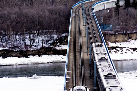 Railway transportation winter photo