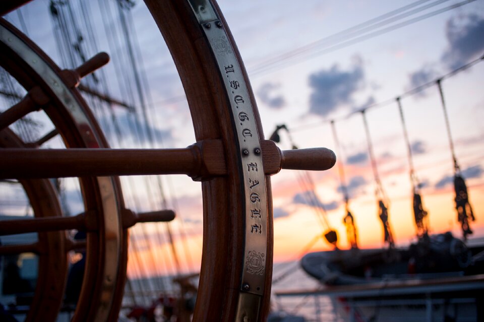 Coast guard eagle moored