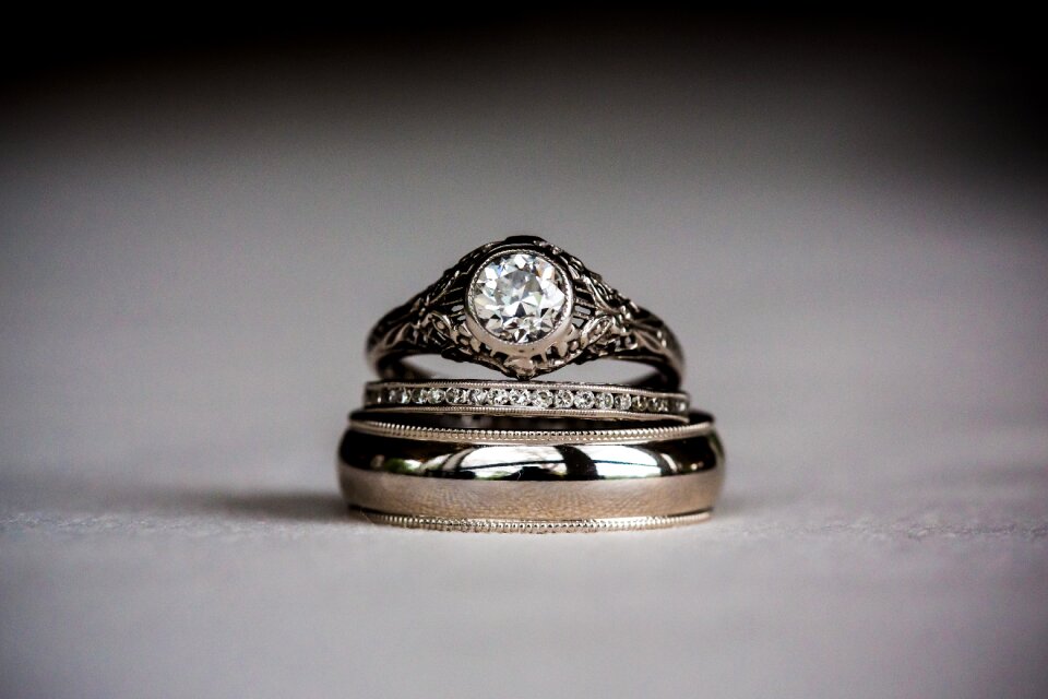 Commitment gray wedding gray jewelry