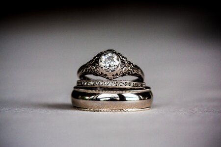 Commitment gray wedding gray jewelry