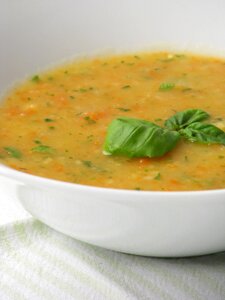 Soup basil cook photo