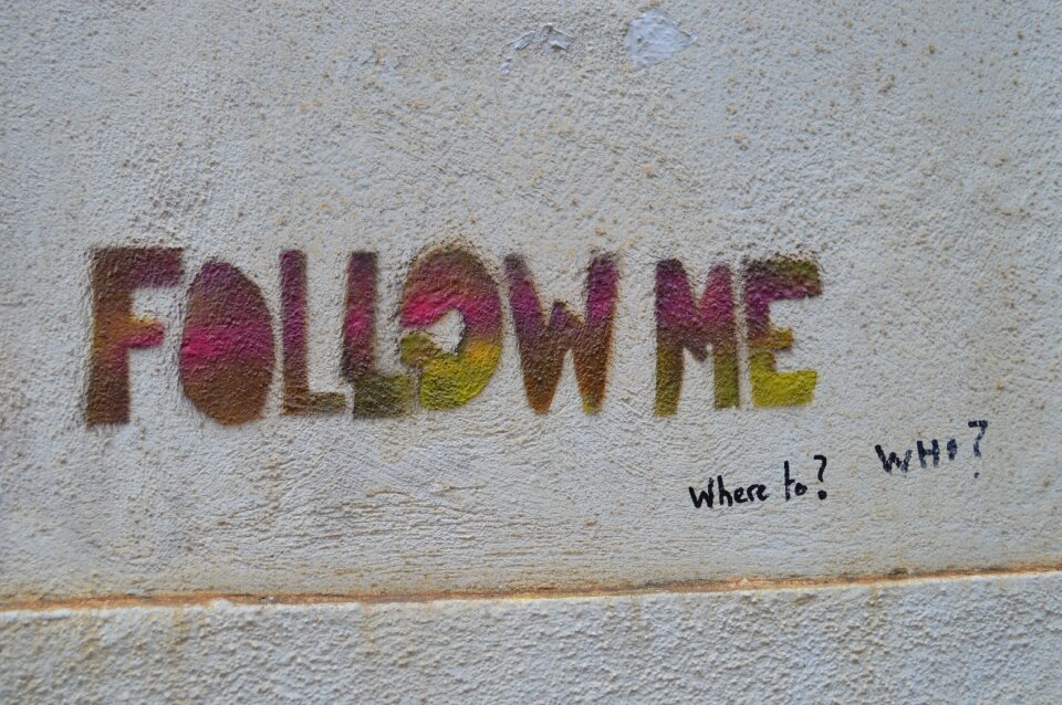 Follow follow me mural