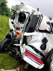 I83 traffic accident. First responder stopped to assist at an accident and this happeden seconds after they exited vehicle. photo