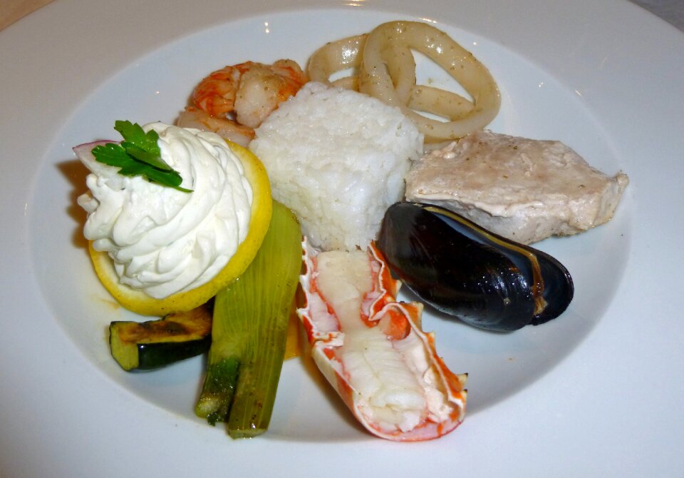 Seafood starter mediterranean cuisine