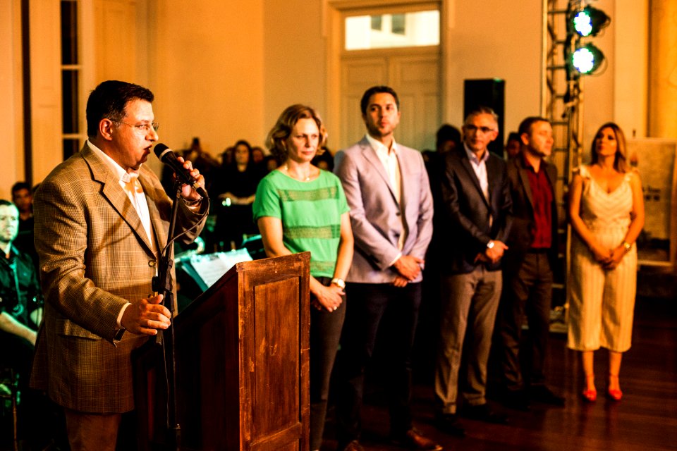 20.12.2019 - Prefeita Paula Mascarenhas participa da inauguração do novo sinal aberto da TV Câmara - Foto: Gustavo Vara
