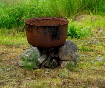 Cauldron cooking rust photo