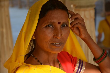 Portrait person indian saree photo