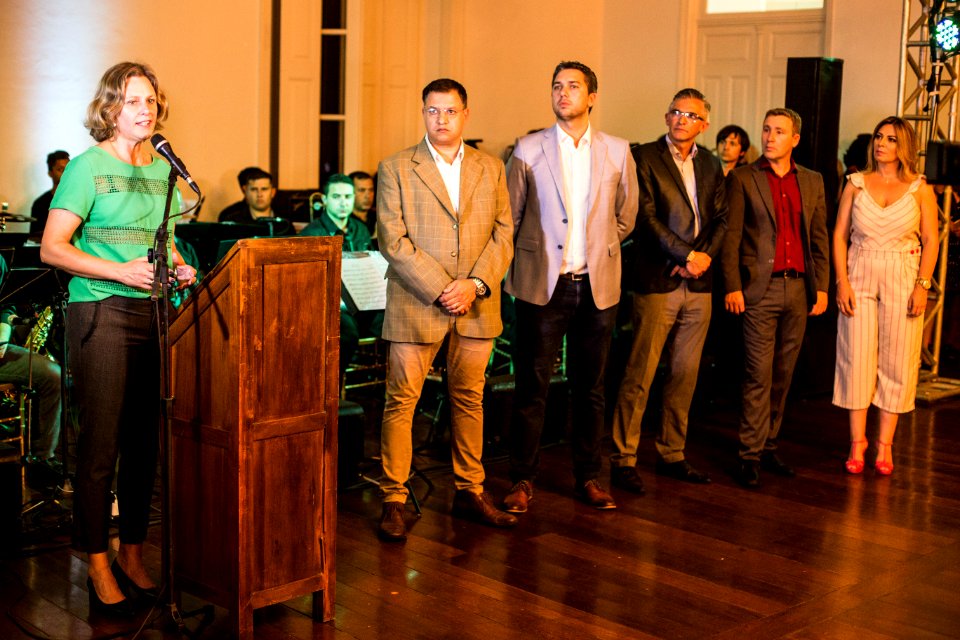20.12.2019 - Prefeita Paula Mascarenhas participa da inauguração do novo sinal aberto da TV Câmara - Foto: Gustavo Vara