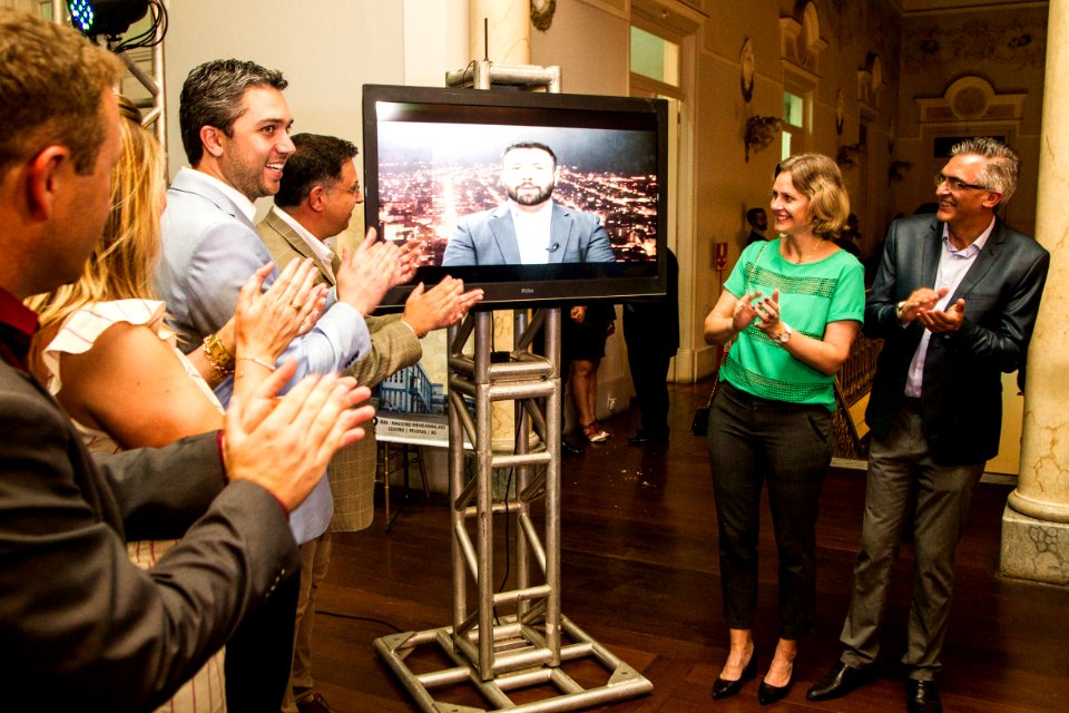 20.12.2019 - Prefeita Paula Mascarenhas participa da inauguração do novo sinal aberto da TV Câmara - Foto: Gustavo Vara
