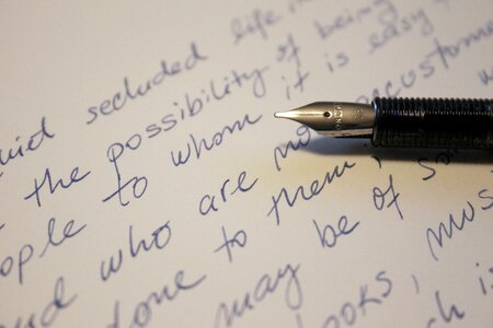 Pen written correspondence photo