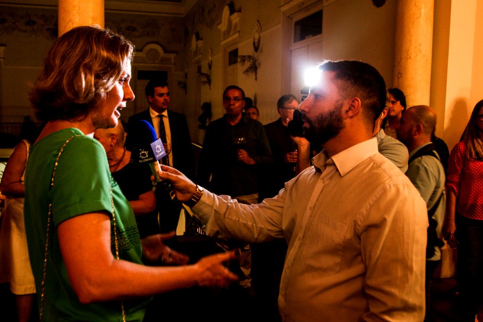 20.12.2019 - Prefeita Paula Mascarenhas participa da inauguração do novo sinal aberto da TV Câmara - Foto: Gustavo Vara