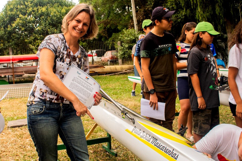 14.12.2019 - Prefeita Paula Mascarenhas prestigia o Café de Chaleira do projeto Remar para o Futuro - Foto Michel Corvello