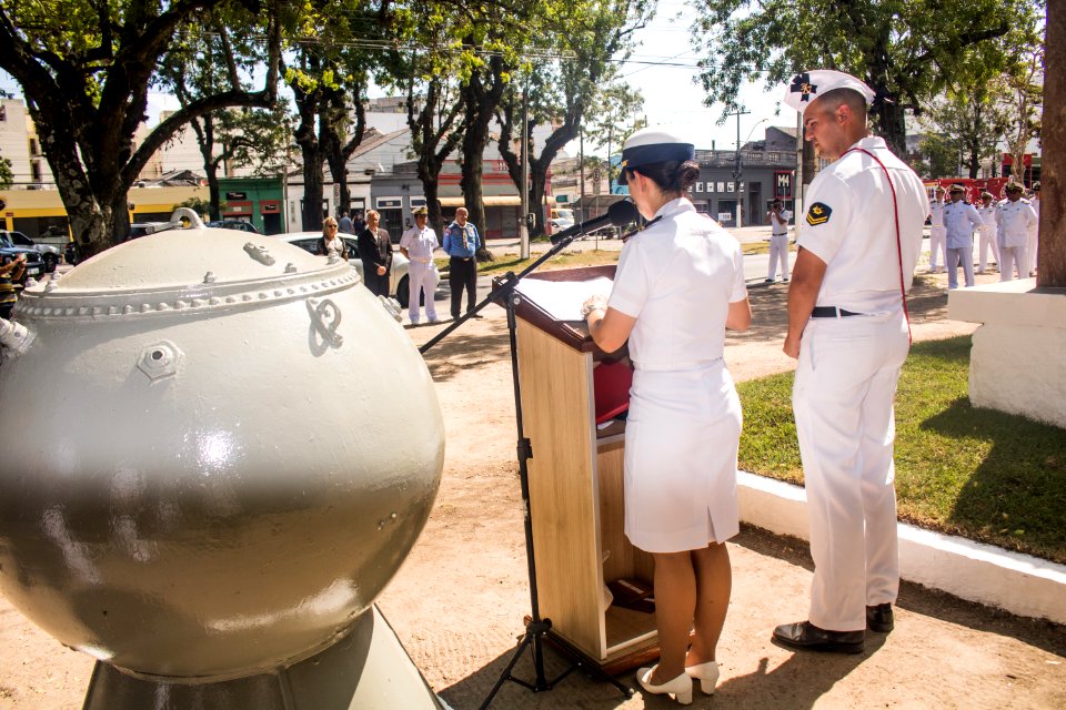 12.12.2019 - Vice-prefeito Idemar Barz participa da reinauguração do busto do patrono da Marinha do Brasil - Foto Michel Corvello