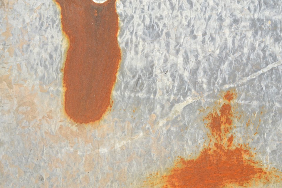 sheet with rusted surface