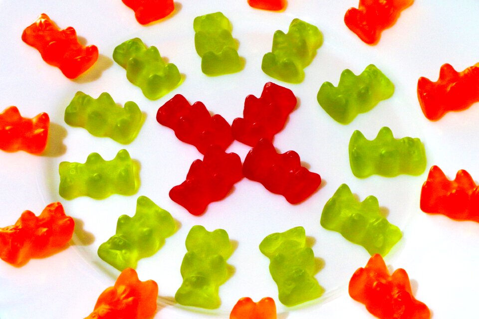 Fruit jelly pattern color