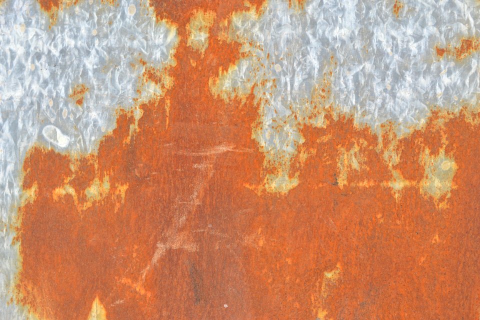 sheet with rusted surface