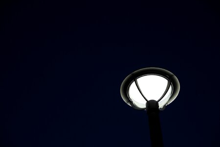 Home in the evening street lights