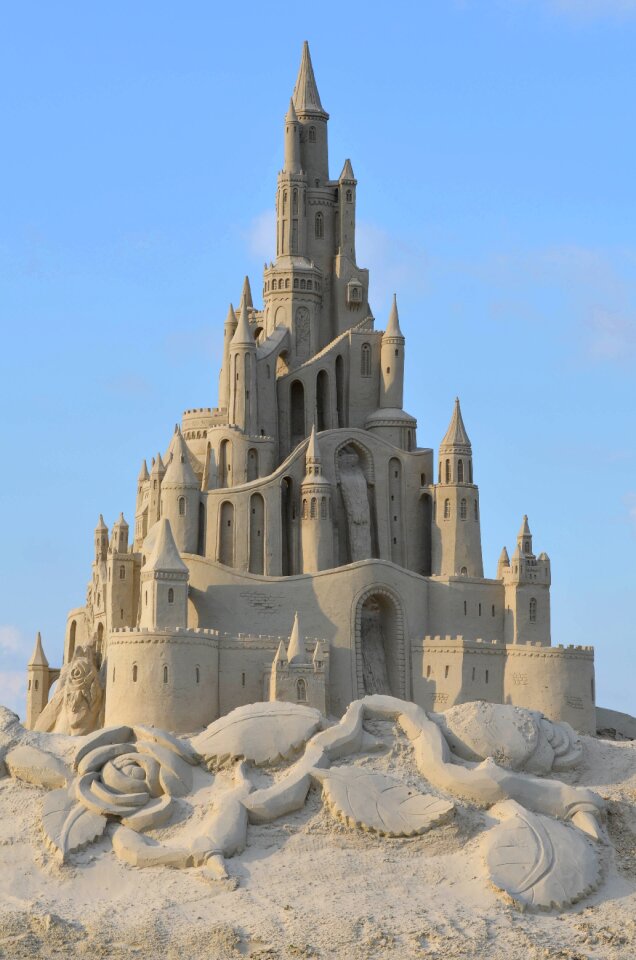 Fairytales sand sculpture castle sand castle photo