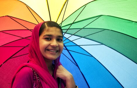 Colorful happy red