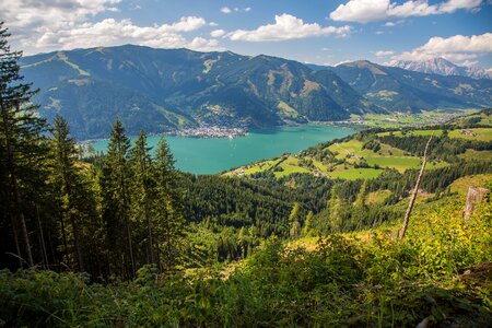 Zell am see kaprun lake in the mountains