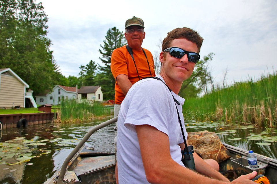 Randy Kling and I surveying Black Terns at Tawas Lake, MI, 11 June 2015