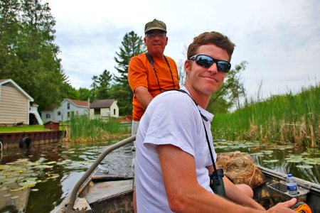 Randy Kling and I surveying Black Terns at Tawas Lake, MI, 11 June 2015