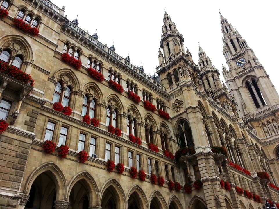 Vienna city hall building historical photo