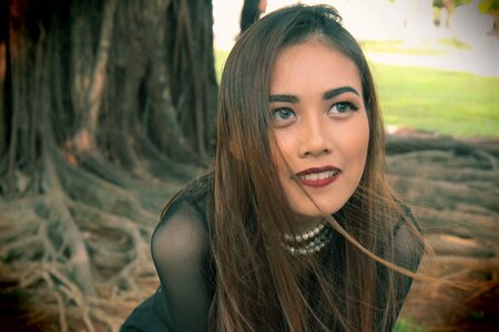 Girl outdoors portrait