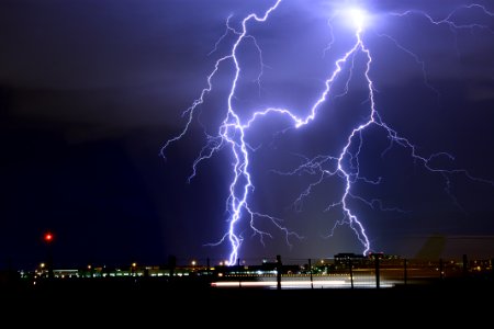 Deadly close lightning. photo