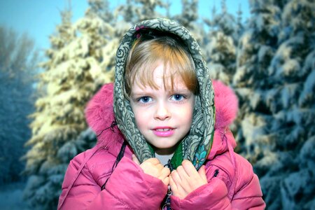 Winter snow maiden russia photo